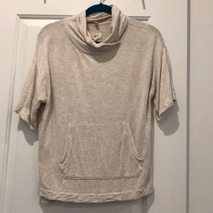 Lou & Grey shortsleeve funnel neck sweatshirt